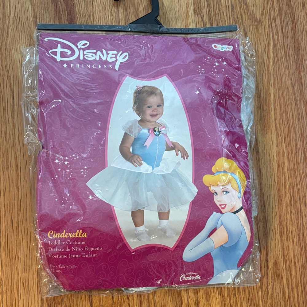 Disney Princess Cinderella Toddler Dress in White and Pink